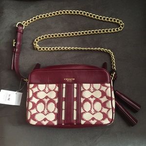 Coach Legacy Needlepoint Flight Crossbody Bag